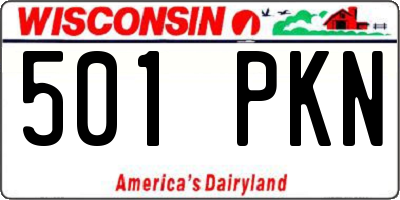 WI license plate 501PKN