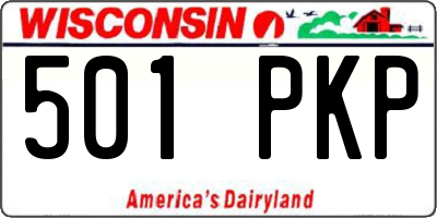 WI license plate 501PKP