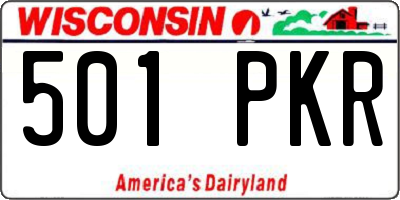 WI license plate 501PKR