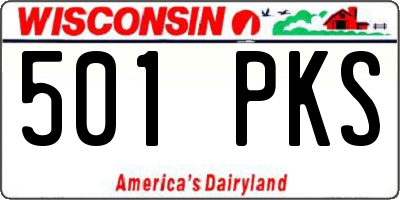 WI license plate 501PKS