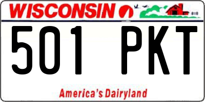 WI license plate 501PKT