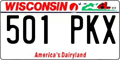 WI license plate 501PKX