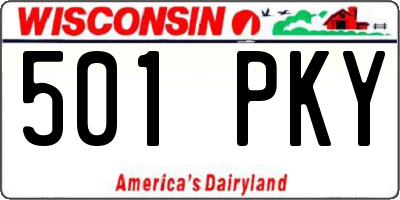 WI license plate 501PKY