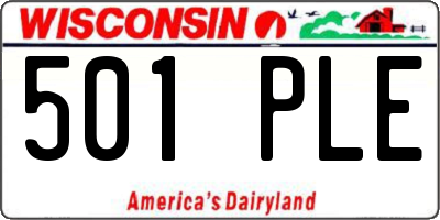 WI license plate 501PLE