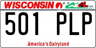 WI license plate 501PLP