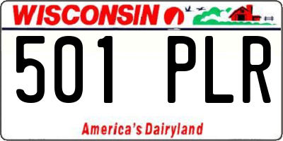 WI license plate 501PLR