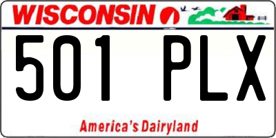 WI license plate 501PLX