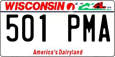 WI license plate 501PMA
