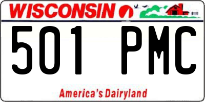 WI license plate 501PMC