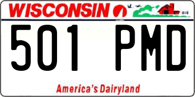 WI license plate 501PMD