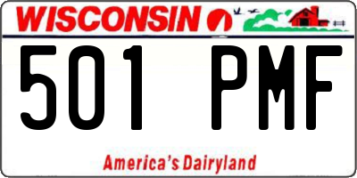 WI license plate 501PMF