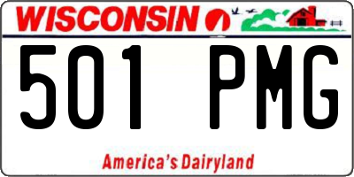 WI license plate 501PMG