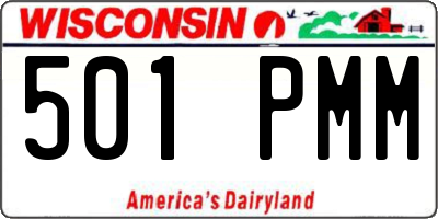 WI license plate 501PMM