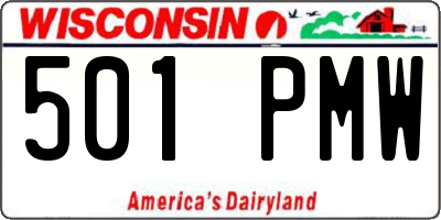 WI license plate 501PMW