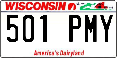 WI license plate 501PMY