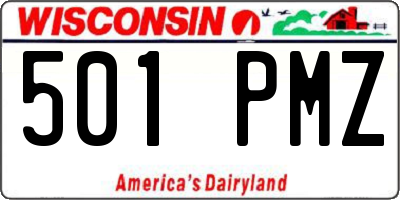 WI license plate 501PMZ