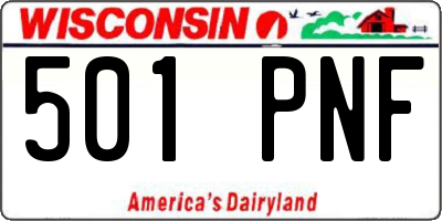 WI license plate 501PNF
