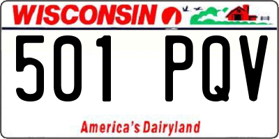 WI license plate 501PQV