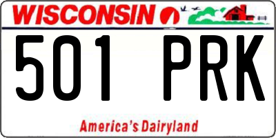 WI license plate 501PRK