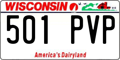 WI license plate 501PVP