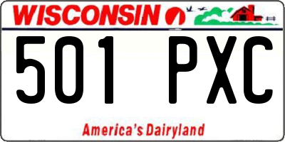 WI license plate 501PXC