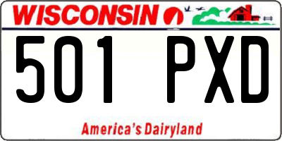 WI license plate 501PXD