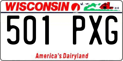 WI license plate 501PXG