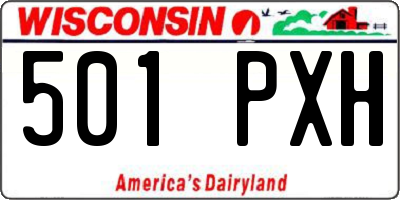 WI license plate 501PXH