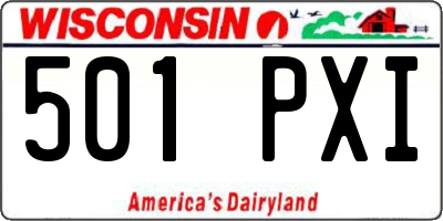 WI license plate 501PXI