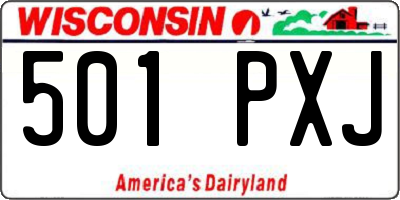 WI license plate 501PXJ