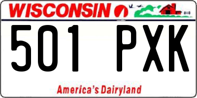WI license plate 501PXK