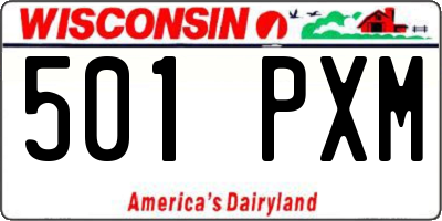 WI license plate 501PXM