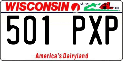 WI license plate 501PXP