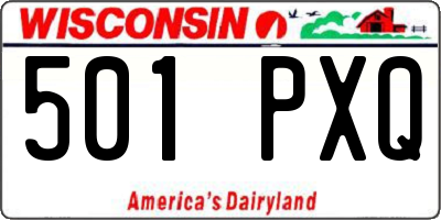 WI license plate 501PXQ