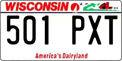 WI license plate 501PXT