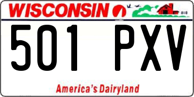 WI license plate 501PXV
