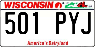 WI license plate 501PYJ