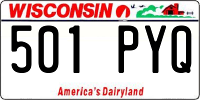 WI license plate 501PYQ