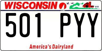 WI license plate 501PYY