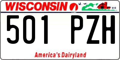 WI license plate 501PZH
