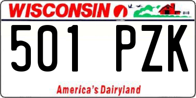 WI license plate 501PZK