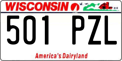 WI license plate 501PZL