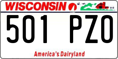 WI license plate 501PZO