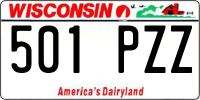 WI license plate 501PZZ