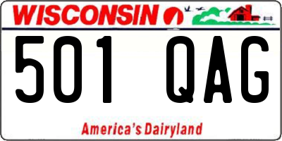 WI license plate 501QAG