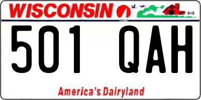WI license plate 501QAH