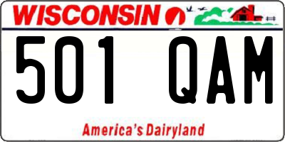 WI license plate 501QAM