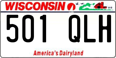 WI license plate 501QLH