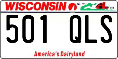 WI license plate 501QLS