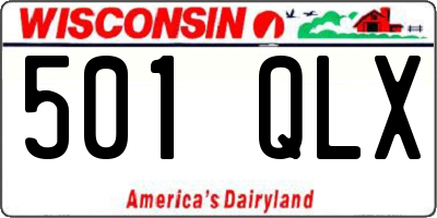 WI license plate 501QLX